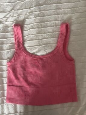 “Spill the Tea” Pink Ribbed Tank Top